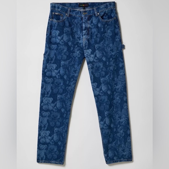 Teddy Fresh Other - NWT Teddy Fresh Bear Print Carpenter Jeans in Blue